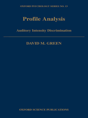 cover image of Profile Analysis